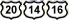 Highway 20 West, 14 West and 16 West
